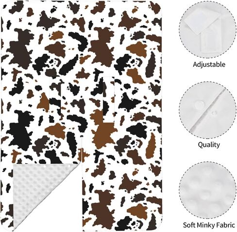Brown Black Cow Skin Baby Car Seat Canopy Cover Multi Use Nursing Cover for Newborn Car Seat Canopy Mom Nursing Breastfeeding Covers Newborn Shower Gift in Saudi Arabia