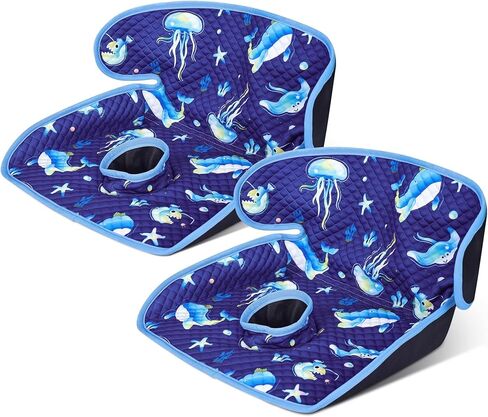 Babenest Car Car Potty Protector Cover -بطانة التدريب على ماء مقعد للسيارات للأطفال والطفل ، وسادة بول جافة مع تصاميم ممتعة للعربة المتجددة ومقاعد السيارات الرضع (2pcs الحوت الأزرق) in Kuwait