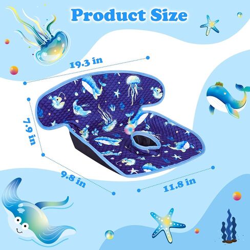 Babenest Car Car Potty Protector Cover -بطانة التدريب على ماء مقعد للسيارات للأطفال والطفل ، وسادة بول جافة مع تصاميم ممتعة للعربة المتجددة ومقاعد السيارات الرضع (2pcs الحوت الأزرق) in Kuwait