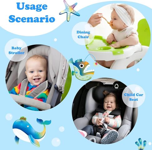 Babenest Car Car Potty Protector Cover -بطانة التدريب على ماء مقعد للسيارات للأطفال والطفل ، وسادة بول جافة مع تصاميم ممتعة للعربة المتجددة ومقاعد السيارات الرضع (2pcs الحوت الأزرق) in Kuwait