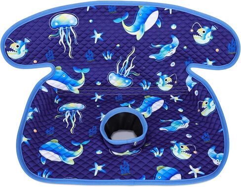 Babenest Car Car Potty Protector Cover -بطانة التدريب على ماء مقعد للسيارات للأطفال والطفل ، وسادة بول جافة مع تصاميم ممتعة للعربة المتجددة ومقاعد السيارات الرضع (2pcs الحوت الأزرق) in Kuwait