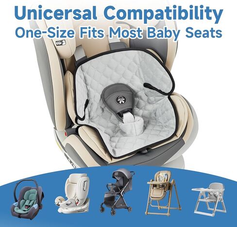 2 Pack Car Potty Training Seat Protector, Waterproof Toddler Car Seat Potty Training Cover, Piddle Pads & Liners for Baby Stroller, Booster & Travel,Non-Slip Pee Protector for Carseat (Grey) in Saudi Arabia