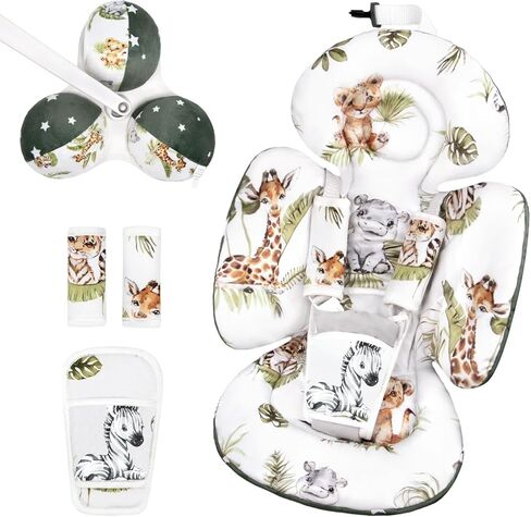 إدراج الرضيع متوافق مع 4MOMS MAMAROO SWAND و CARSEATER للرضع ، بما في ذلك 3 ألعاب بديلة ، إدراج حديثي الولادة القابل للانعكاس لتأرجح الأطفال ، عربة ، الحارس ، النسيج الناعم - الحيوانات in Kuwait