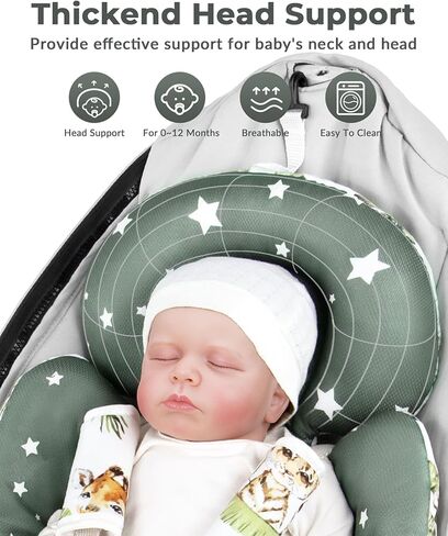إدراج الرضيع متوافق مع 4MOMS MAMAROO SWAND و CARSEATER للرضع ، بما في ذلك 3 ألعاب بديلة ، إدراج حديثي الولادة القابل للانعكاس لتأرجح الأطفال ، عربة ، الحارس ، النسيج الناعم - الحيوانات in Kuwait
