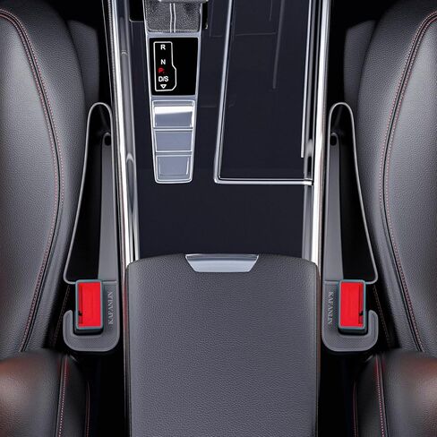 منظم حشو مقعد السيارة ، مجموعة سوداء من 2 حزمة بين إكسسوارات مقعد السيارة بين المقاعد الأمامية ، حشو الفجوة ، in Kuwait