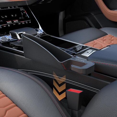 منظم حشو مقعد السيارة ، مجموعة سوداء من 2 حزمة بين إكسسوارات مقعد السيارة بين المقاعد الأمامية ، حشو الفجوة ، in Kuwait