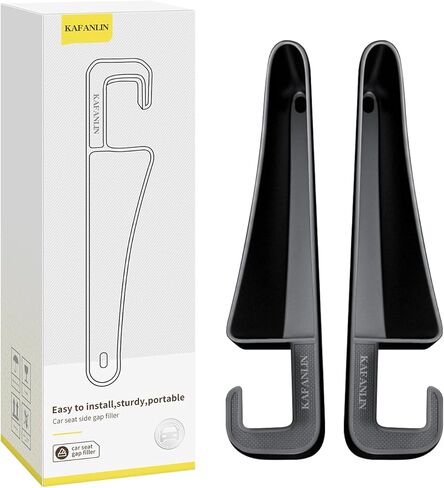 منظم حشو مقعد السيارة ، مجموعة سوداء من 2 حزمة بين إكسسوارات مقعد السيارة بين المقاعد الأمامية ، حشو الفجوة ، in Kuwait