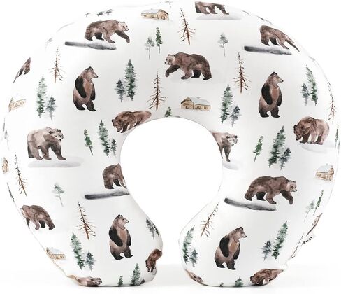 GRSSDER Nursing Pillow Cover Stretchy Minky Removable Nursing Covers for Breastfeeding Pillows, Ultra Soft Comfortable Slipcover for Boy and Girls, Cute Duck Pattern in Kuwait