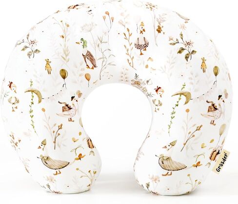 GRSSDER Nursing Pillow Cover Stretchy Minky Removable Nursing Covers for Breastfeeding Pillows, Ultra Soft Comfortable Slipcover for Boy and Girls, Cute Duck Pattern in Kuwait