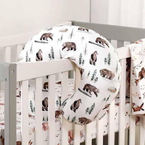 GRSSDER Nursing Pillow Cover Stretchy Minky Removable Nursing Covers for Breastfeeding Pillows, Ultra Soft Comfortable Slipcover for Boy and Girls, Cute Duck Pattern in Kuwait