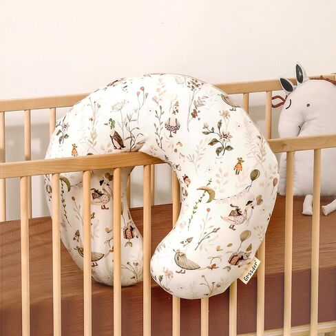 GRSSDER Nursing Pillow Cover Stretchy Minky Removable Nursing Covers for Breastfeeding Pillows, Ultra Soft Comfortable Slipcover for Boy and Girls, Cute Duck Pattern in Kuwait