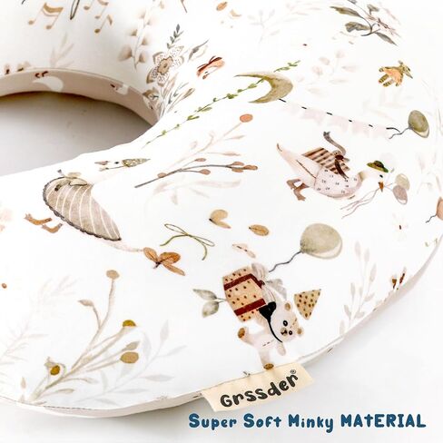 GRSSDER Nursing Pillow Cover Stretchy Minky Removable Nursing Covers for Breastfeeding Pillows, Ultra Soft Comfortable Slipcover for Boy and Girls, Cute Duck Pattern in Kuwait