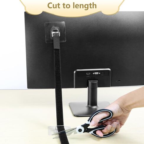 4 Pack Cut to Length TV Safety Straps for Flat Screen, No-Drill Adjustable Anti-Tip Earthquake Straps for TV and Furniture，Including 1in*16ft Hook and Loop Straps with 8 Adhesive Anchors in Saudi Arabia