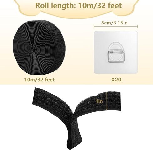 4 Pack Cut to Length TV Safety Straps for Flat Screen, No-Drill Adjustable Anti-Tip Earthquake Straps for TV and Furniture，Including 1in*16ft Hook and Loop Straps with 8 Adhesive Anchors in Saudi Arabia