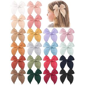 Niceye Fable Girls Bows Bows Cotton Linen Clips Hair Clips أو Little Girls Choilers Kids Leader Handmade Assories - 5.5 "Bow in Kuwait