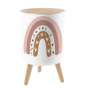 Trash Can with Lid Nursery Print for Playroom Kids Baby Bedrooms Small Garbage Can with Legs Waste Bin Press Cover Wastebasket for Kitchen Bathroom Living Room 7L/1.8 Gallon in Kuwait