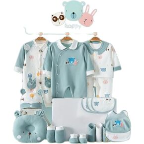 ملابس الأطفال الرضيع ، يجب أن تكون ضرورية حديثي الولادة ، مجموعات هدايا الأطفال ， إجمالي 22 قطعة ， يشمل 3 ملابس + ملحقات in Kuwait