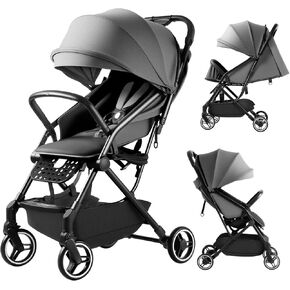Lightweight Stroller Compact Travel Stroller for Airplane One-Click Folding with Reclining Seat, UV Protection Canopy,Silent All-Terrain Wheels,Umbrella Strollers for Toddlers 0-4 in Kuwait