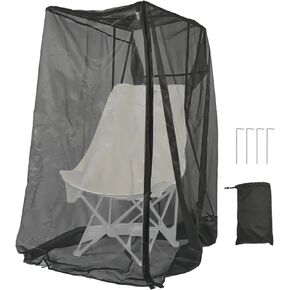 360° Portable Mosquito Net for Canopy Chair, Front Opening Outdoor Personal Mosquito Net for Bug Beater Chair, Black Mesh Screen with Dual Zipper – Bug Barrier for Camping Hiking Hunting Fishing in Saudi Arabia