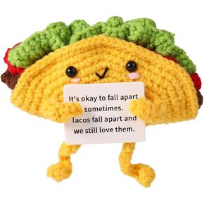 TOYMIS Mini Funny Positive Potato, 3 inch Knitted Potato Toy with Positive Card Creative Cute Wool Positive Potato Crochet Doll Cheer Up Gifts for Friends Party Decoration Encouragement in Saudi Arabia