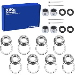 XiKe 2 Set Fits for 25mm Axles Trailer Wheel Hub Bearings Kit, 30205 Bearings and Seal TC 30x52x10mm, Rotary Quiet High Speed and Durable, Include Dust Cover and Cotter Pin. in Kuwait