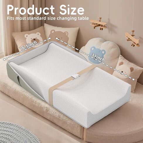 Baby Changing Pad, Portable Changing Pad with Waterproof Lining, Converts to Backpack for Easy Travel, Leather Surface and Cotton Changing Table Pads for Dresser Top in Saudi Arabia
