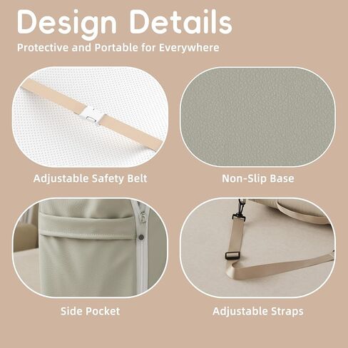 Baby Changing Pad, Portable Changing Pad with Waterproof Lining, Converts to Backpack for Easy Travel, Leather Surface and Cotton Changing Table Pads for Dresser Top in Saudi Arabia
