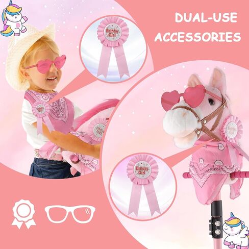 Hobby Horse on a Stick,30 to 50In Stick Horse for Kids 3-12 Years Plush Handcrafted Party Cowgirl Music Pink Pony Horse Toy with Illuminated Wheel Stainless Steels Soft Sponge Handle (Pink) in Kuwait