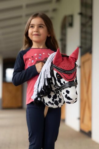 LeMieux Hobby Horse Dakota - Black and White Appaloosa - Realistic Head - Perfect for Kids in Saudi Arabia