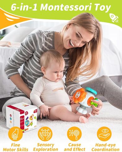 ألعاب Montessori الحسية للأطفال الصغار 1-3 ، النشاط المشغول المكعب لفتاة صبي تبلغ من العمر 3 سنوات ، وسيارات طائرة سفر تعلّم ألعابًا تعليمية لطفل عيد ميلاد طفل صغير in Kuwait