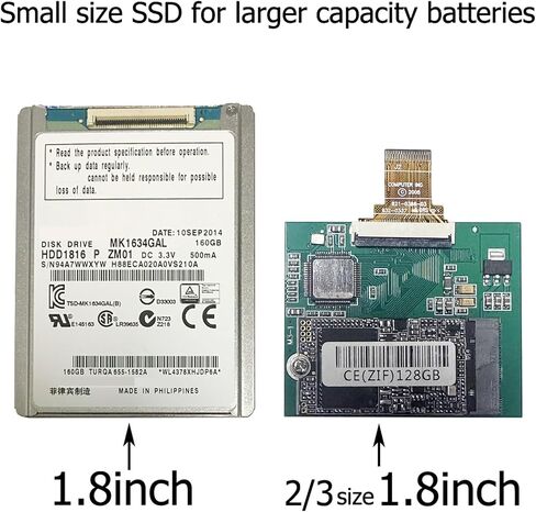 SELLTOONE 512GB CE ZIF PATA SSD لأجهزة iPod Classic 6th 7th iPod Video 5Gen 5.5th HDD استبدال MK3008GAL MK1634GAL MK8010GAH محرك الحالة الصلبة (512GB) in Saudi Arabia