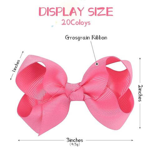 40PCS 4.5 Inch Hair Bows for Girls Grosgrain Ribbon Toddler Hair Accessories with Alligator Clips for Toddlers Baby Girls Kids Teens in Pairs in Saudi Arabia