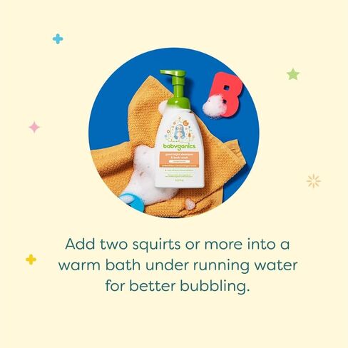 Babyganics Baby Shampoo + Body Wash Pump Bottle, Fragrance Free, 16oz, 3 Pack in Saudi Arabia