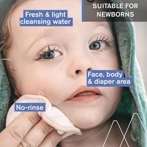 URIAGE Baby 1st Cleansing Water with Organic Edelweiss I No-Rinse, Soothes, and Softens, Face & Body, Paraben & Soap Free, 500 mL / 17 oz in Saudi Arabia