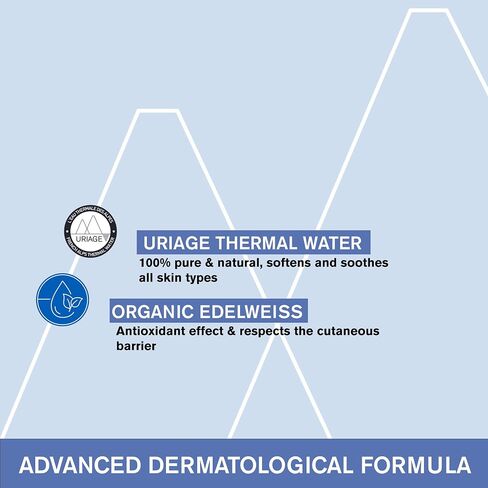 URIAGE Baby 1st Cleansing Water with Organic Edelweiss I No-Rinse, Soothes, and Softens, Face & Body, Paraben & Soap Free, 500 mL / 17 oz in Saudi Arabia