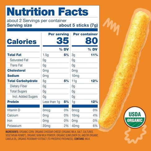 Earth's Best Organic Baby Food, Dissolvable Teething Snack for Babies 6 Months and Older, Strawberry Banana Crunchy Sticks, .56 oz Pack (Pack of 5) in Saudi Arabia