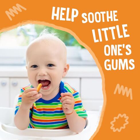 Earth's Best Organic Baby Food, Dissolvable Teething Snack for Babies 6 Months and Older, Strawberry Banana Crunchy Sticks, .56 oz Pack (Pack of 5) in Saudi Arabia