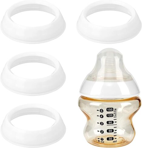 4pcs Replacement Nipple Rings Collars for Tommee Tippee, BPA Free Leakproof Screw Rings Baby Bottle Replacement Parts in Saudi Arabia