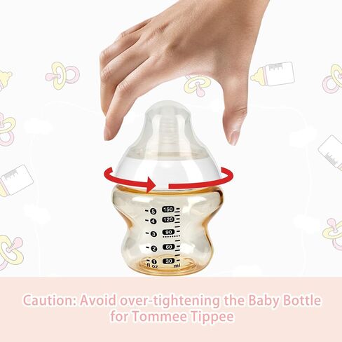4pcs Replacement Nipple Rings Collars for Tommee Tippee, BPA Free Leakproof Screw Rings Baby Bottle Replacement Parts in Saudi Arabia