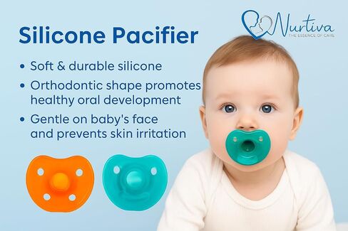 Baby Bottle Set for Newborns - 2 BPA-Free Feeding Bottles (240ml & 300ml) with Silicone Pacifier - 240 ml is from 0-12 Months and 300 ml 12 to 24 Months- Milk Bottle Kit for New Born Babies in Saudi Arabia