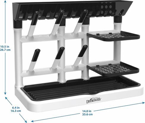 Dr. Brown's Drying Tower, Stand-Up Drying Rack, Countertop Baby Bottle Drying with Organized Storage for Baby Essentials, Space Saving Vertical Rack in Saudi Arabia