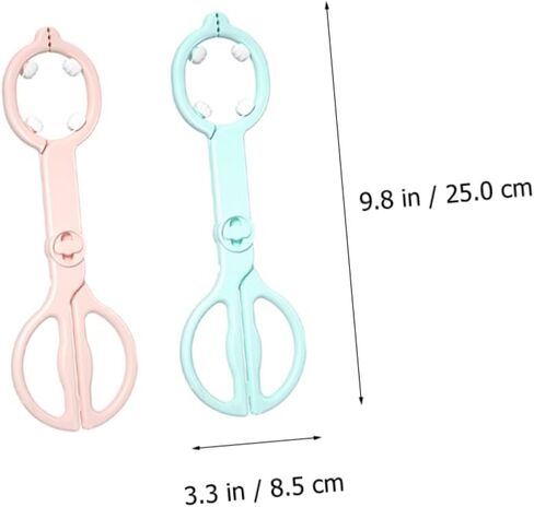 Eringogo 2pcs ملقط زجاجة زجاجة طويلة مقبض مقبض المشبك للتغذية لإزالة آمنة من مصاعد الزجاجات من ملقط مريح مع قبضة مسننة سهلة التنظيف in Kuwait