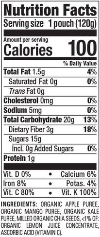 Happy Tot Organics Stage 4 Baby Food Pouches, Gluten Free, Vegan Snack, SuperFoods Fruit & Veggie Puree & Chia Variety Pack, 4.22 Ounce (Pack of 16), Amazon Exclusive in Kuwait