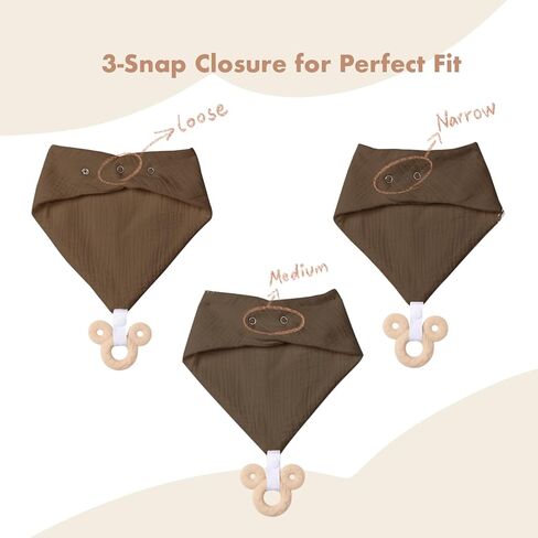 Baby Bandana Drool Bibs 6-pack - 100% Cotton Baby Bibs with Teether for Teething in Saudi Arabia