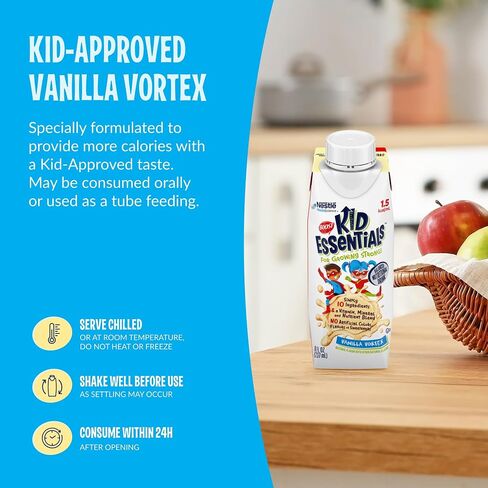 BOOST KID ESSENTIALS 1.5 Balanced Nutritional Drink for Children, Vanilla Vortex, 24 Count in Saudi Arabia