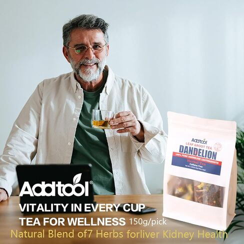 Addtool Dandelion Goji chrysanthemum Tea مع مزيج طبيعي من 7 أعشاب خالية من الكافيين ， تشمل كاسيا بذور ، عرق السوس ، قشر البرتقال ، غاردينيا ، كبد الدعم والكلى ، التخلص من السموم ، شاي الكلى (1Pack ، 150 جرام) in Saudi Arabia