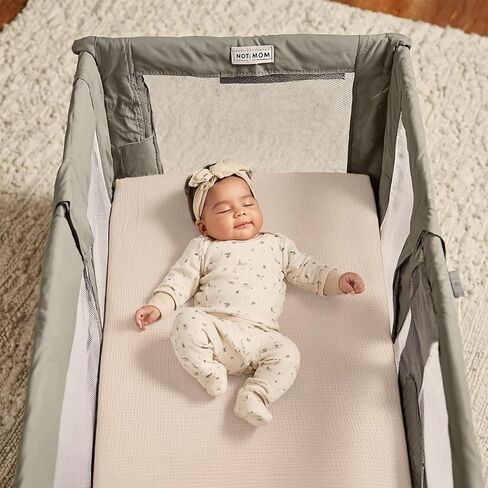 lulumoon Fitted Pack and Play Sheets: Soft Muslin Cotton for Chicco Playard Mattress - Neutral Colors for Boys and Girls in Kuwait