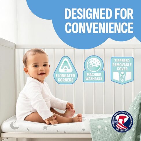 Pack n Play Mattresses(38"x26"x1.5") Bamboo Cover,Breathable,%100 Waterproof,Non-Toxic,Washable I Dual-Sided Gel Memory Foam I Toddler&Baby Pack and Play Mattress Pad Fits Playard&Playpen in Saudi Arabia