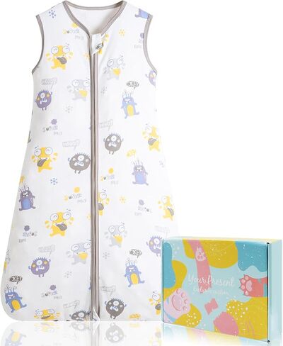 XUNTA 0.5 TOG Sleep Sack 100% Cotton Wearable Blanket, Summer Lightweight Toddler Sleeping Bag with 2-Way Zipper for Boy Girl in Saudi Arabia