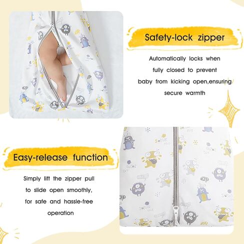 XUNTA 0.5 TOG Sleep Sack 100% Cotton Wearable Blanket, Summer Lightweight Toddler Sleeping Bag with 2-Way Zipper for Boy Girl in Saudi Arabia